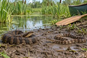 how to identify a cottonmouth vs water snake