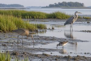 how to identify wading birds by their feeding style
