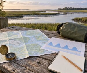how to pick a campsite near a tidal river