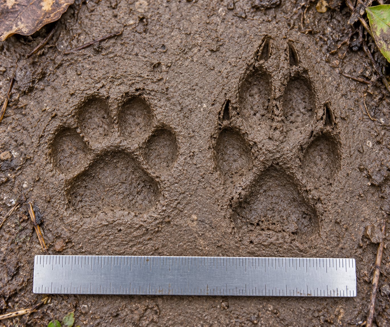 how to tell a bobcat track from a dog track