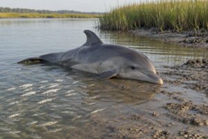 what is strand feeding by dolphins