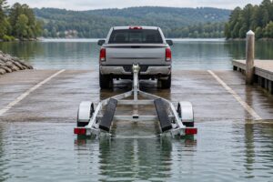 how to back a boat trailer down a ramp