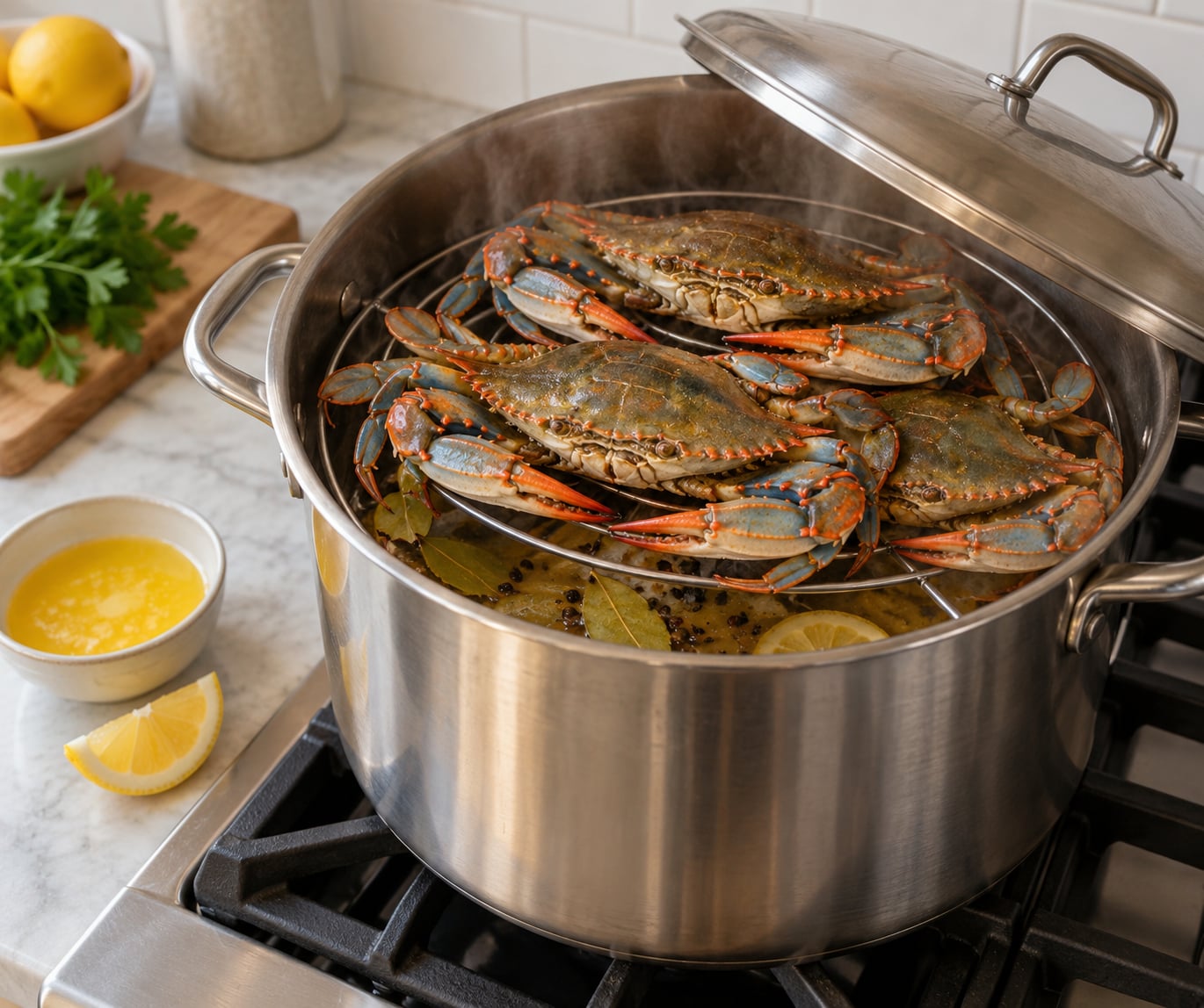 how to cook blue crabs after a day on the water