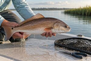 how to handle a redfish without hurting it