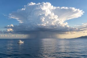 how to spot a thunderstorm building offshore