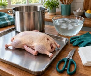 how to pluck a duck without tearing the skin