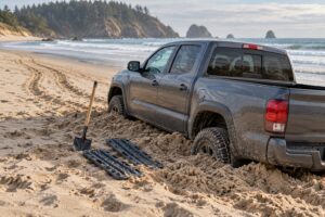 how to get a stuck truck out of sand