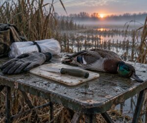 how to field dress a duck in the field