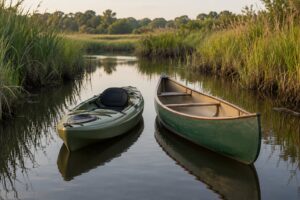 kayak vs canoe for marsh exploring