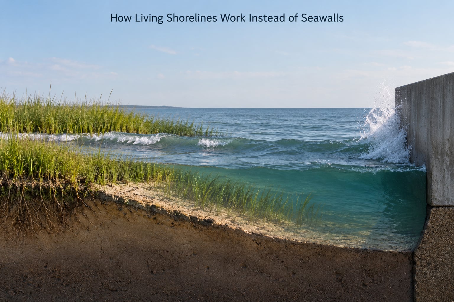How Living Shorelines Work Instead of Seawalls