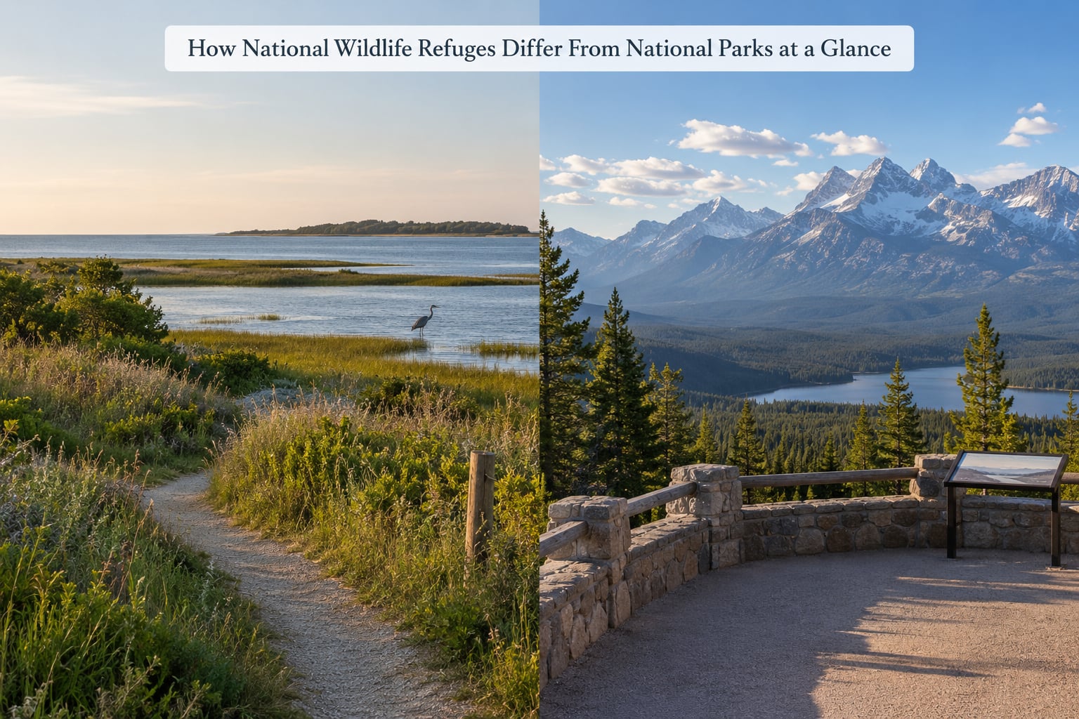 How National Wildlife Refuges Differ From National Parks at a Glance