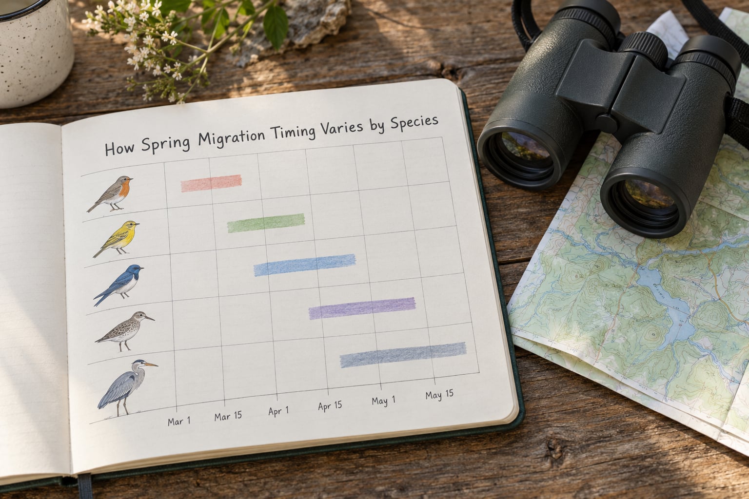 How Spring Migration Timing Varies by Species