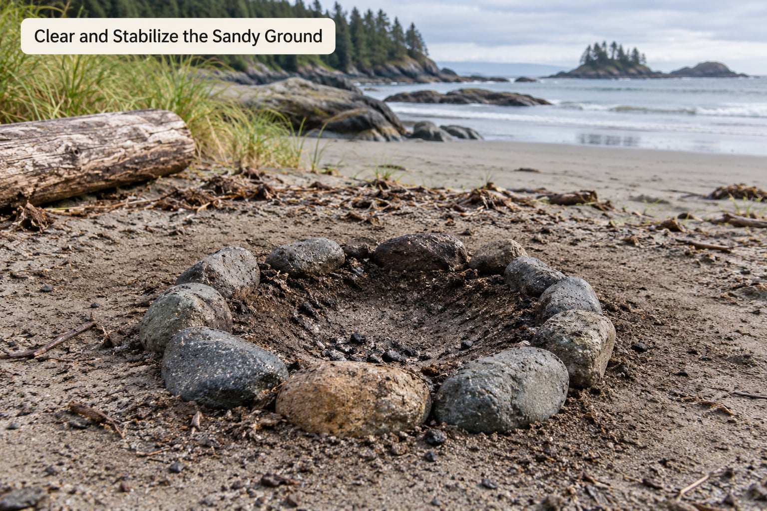 Clear and Stabilize the Sandy Ground
