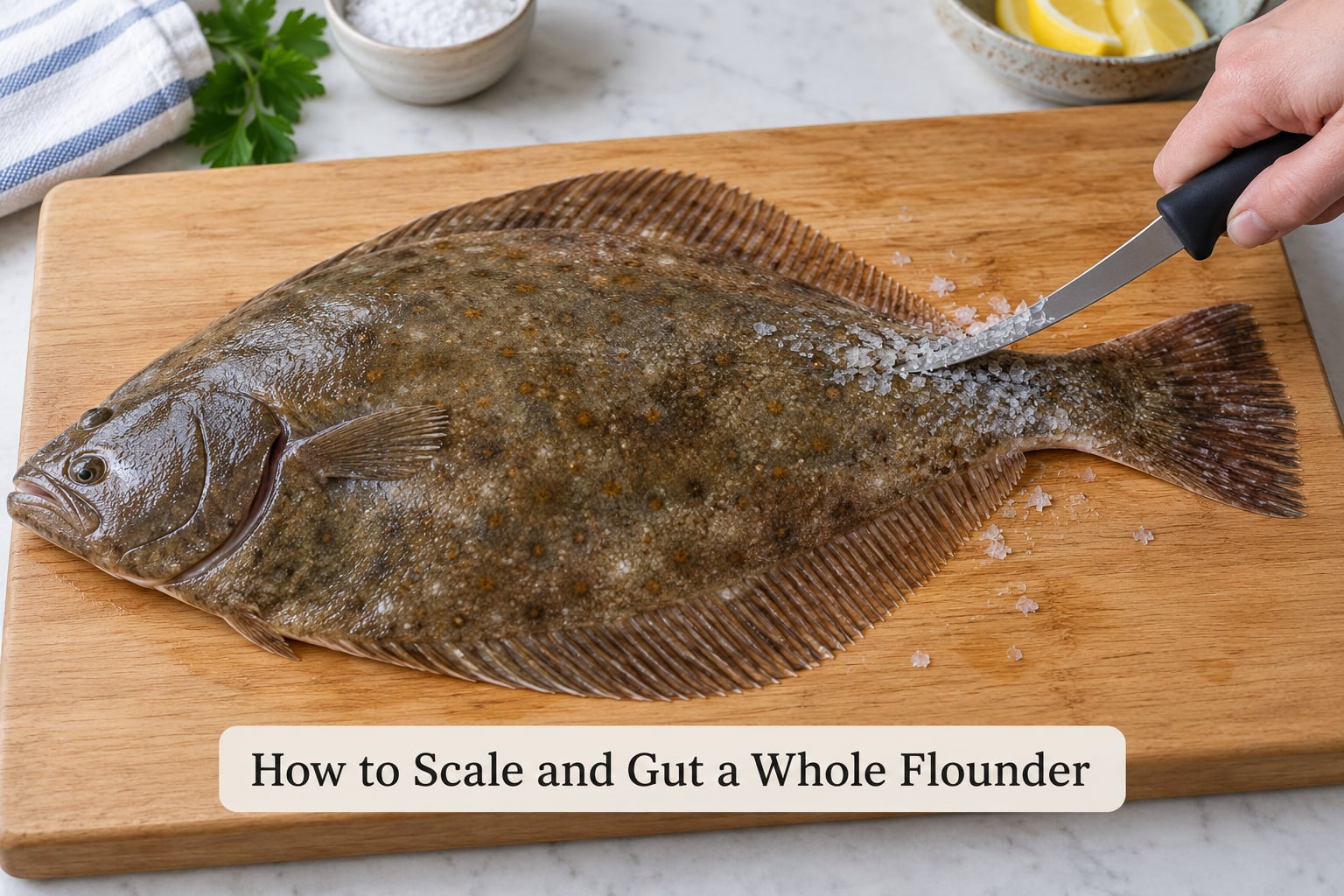 How to Scale and Gut a Whole Flounder