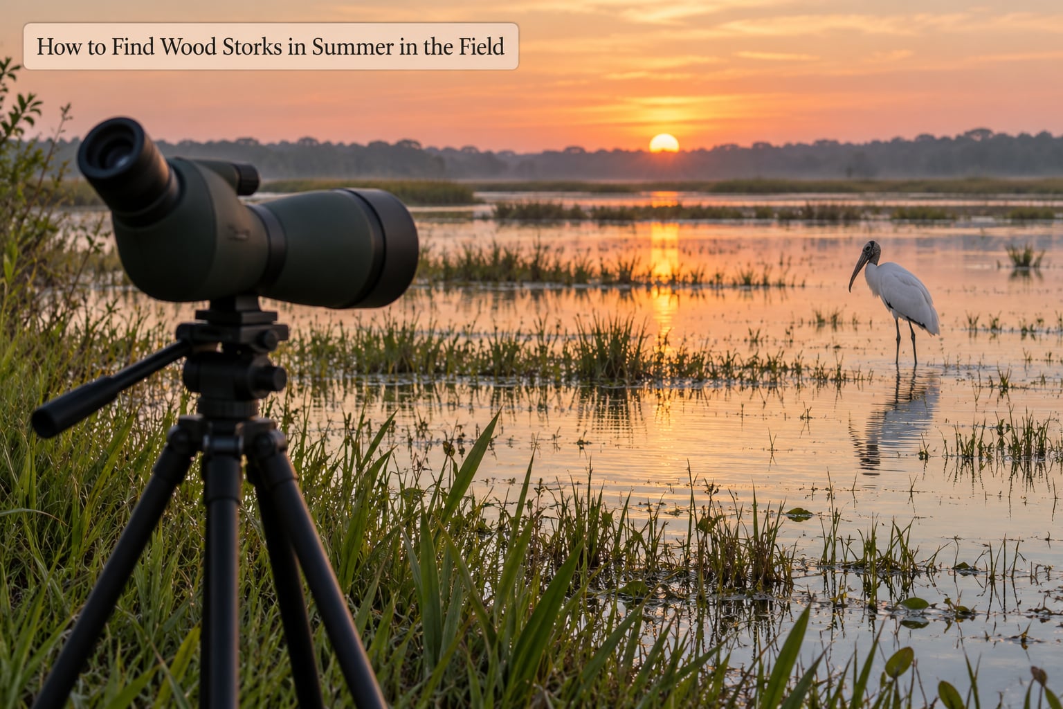 How to Find Wood Storks in Summer in the Field
