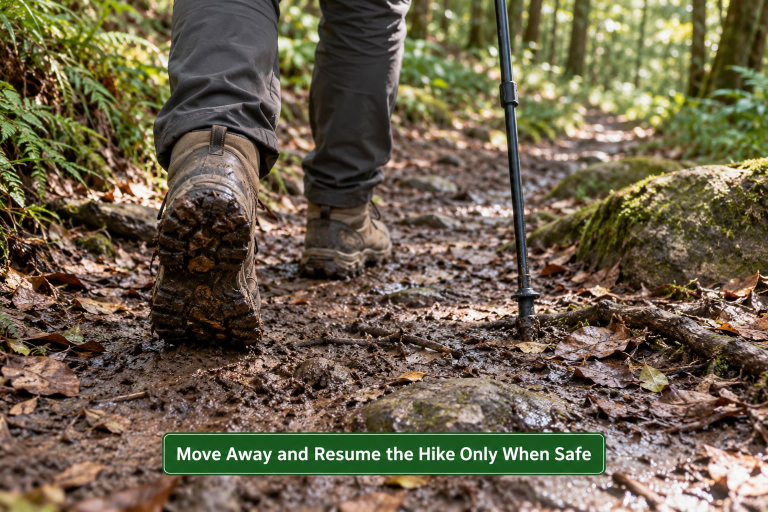 Move Away and Resume the Hike Only When Safe