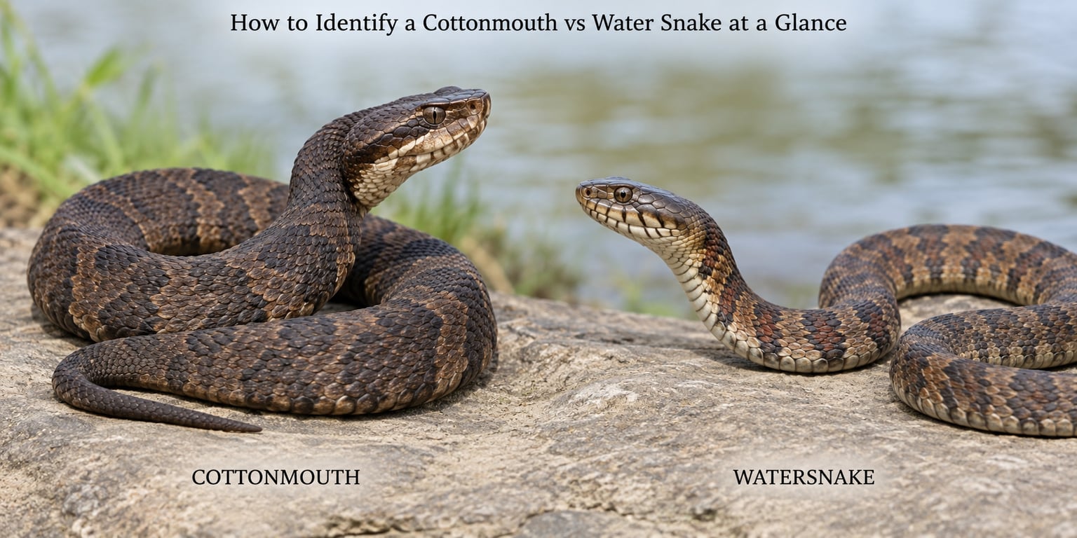 How to Identify a Cottonmouth vs Water Snake at a Glance