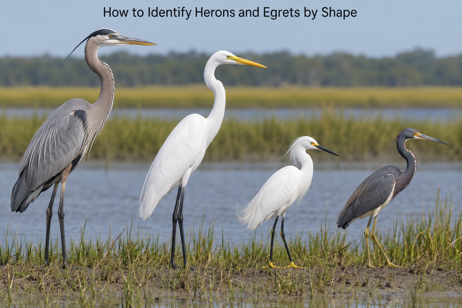 How to Identify Herons and Egrets by Shape