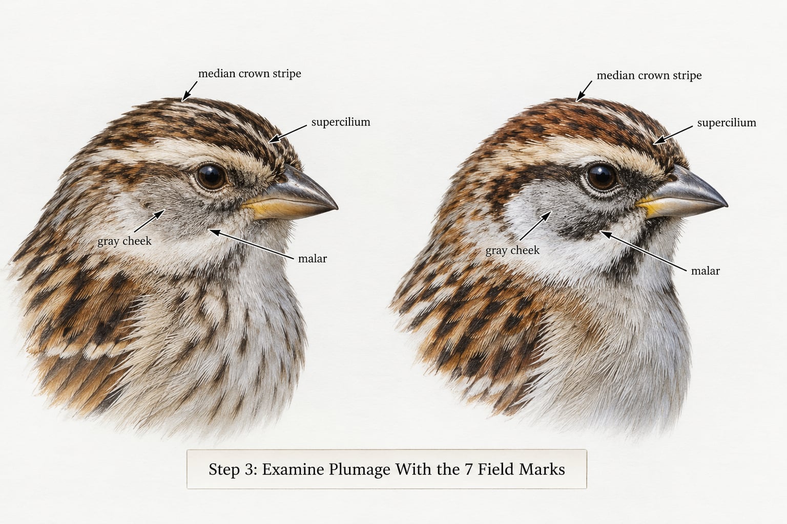 Step 3: Examine Plumage With the 7 Field Marks