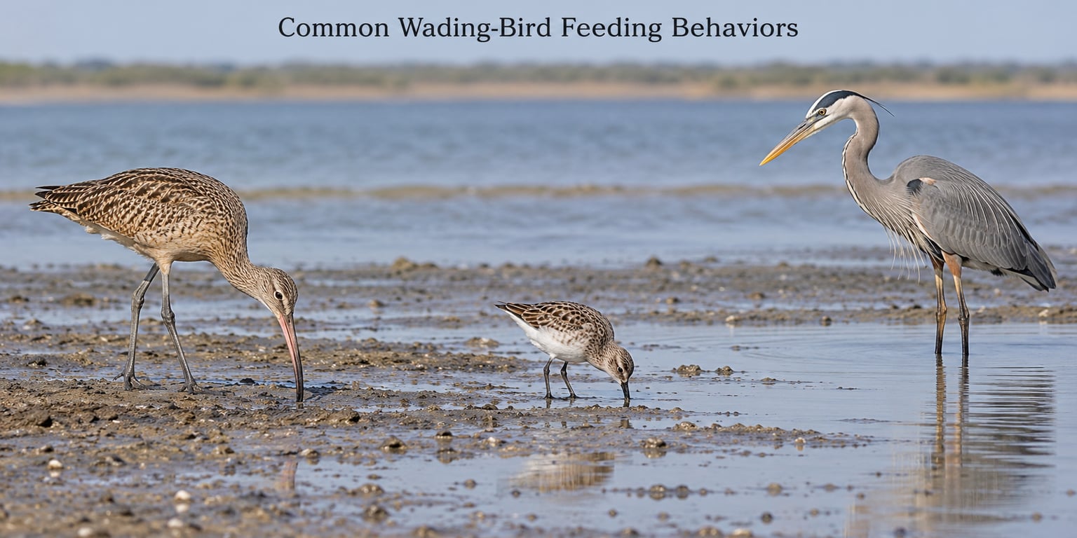 Common Wading-Bird Feeding Behaviors