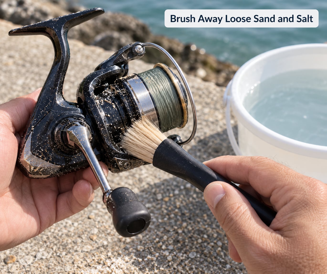Brush Away Loose Sand and Salt
