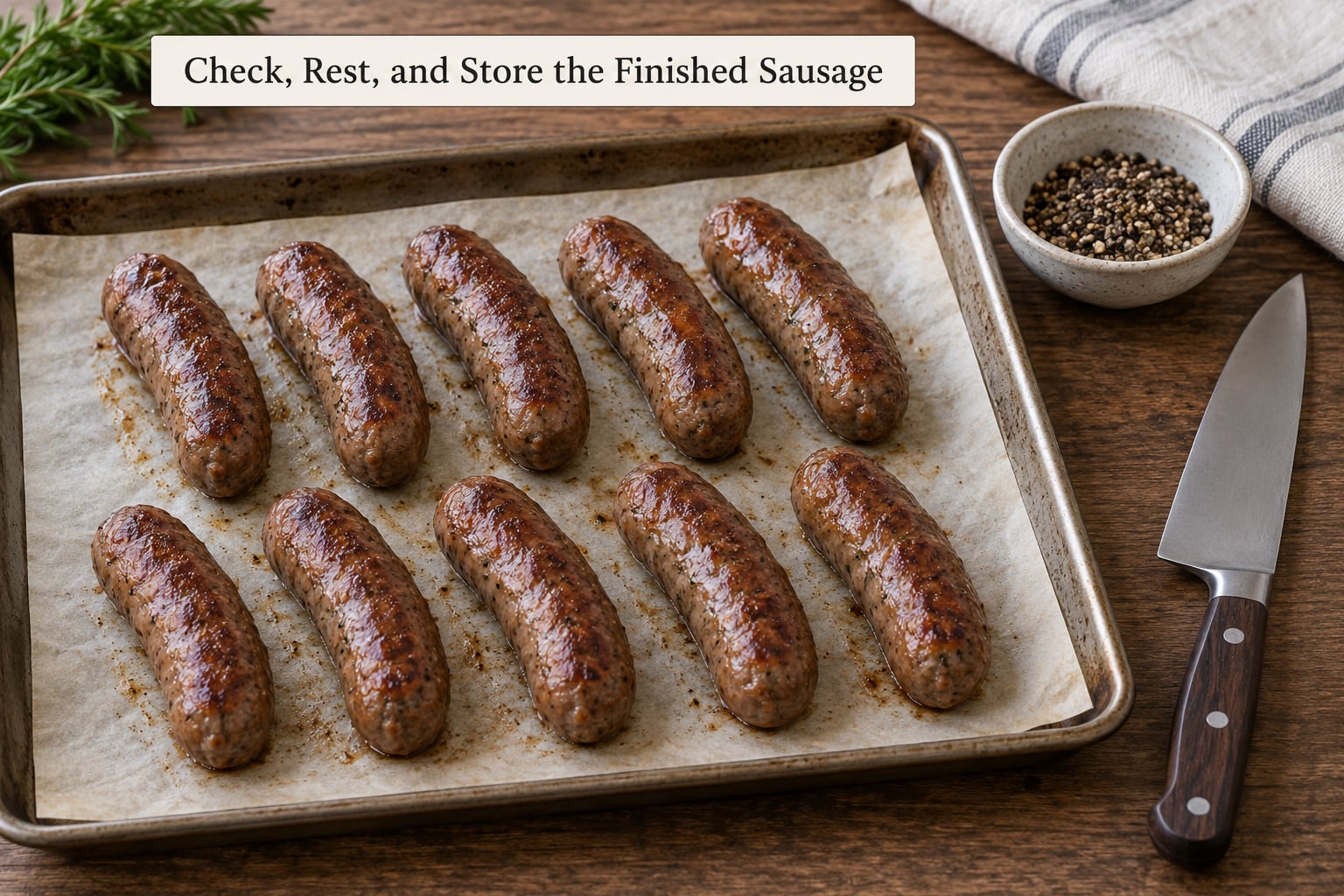 Check, Rest, and Store the Finished Sausage