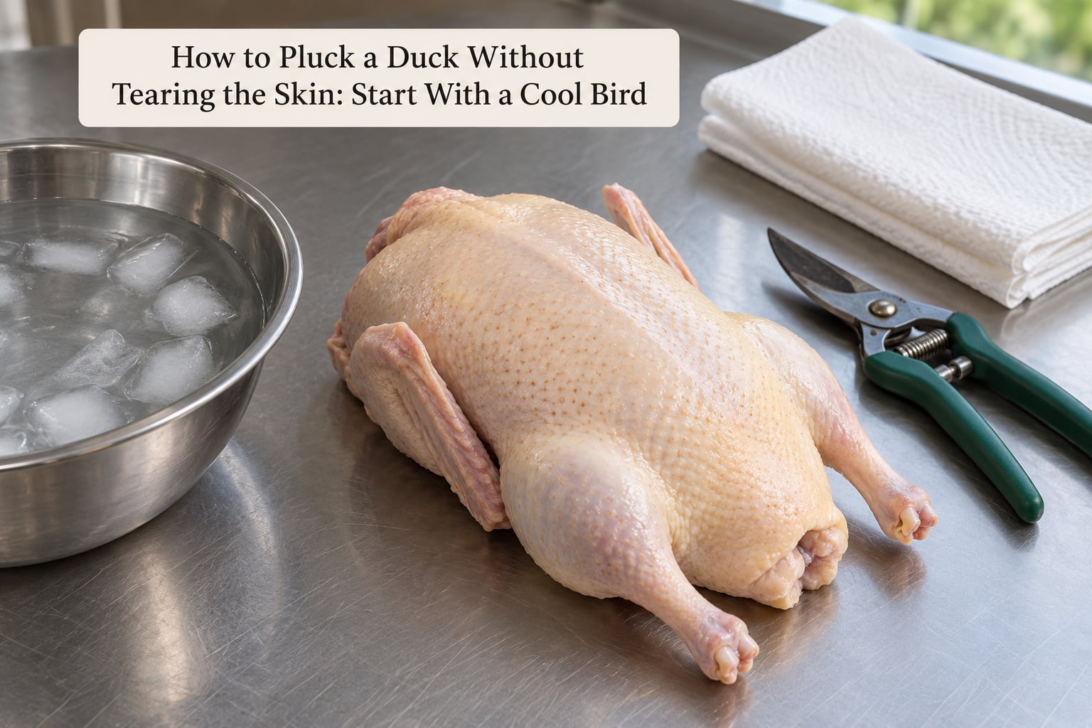 How to Pluck a Duck Without Tearing the Skin: Start With a Cool Bird