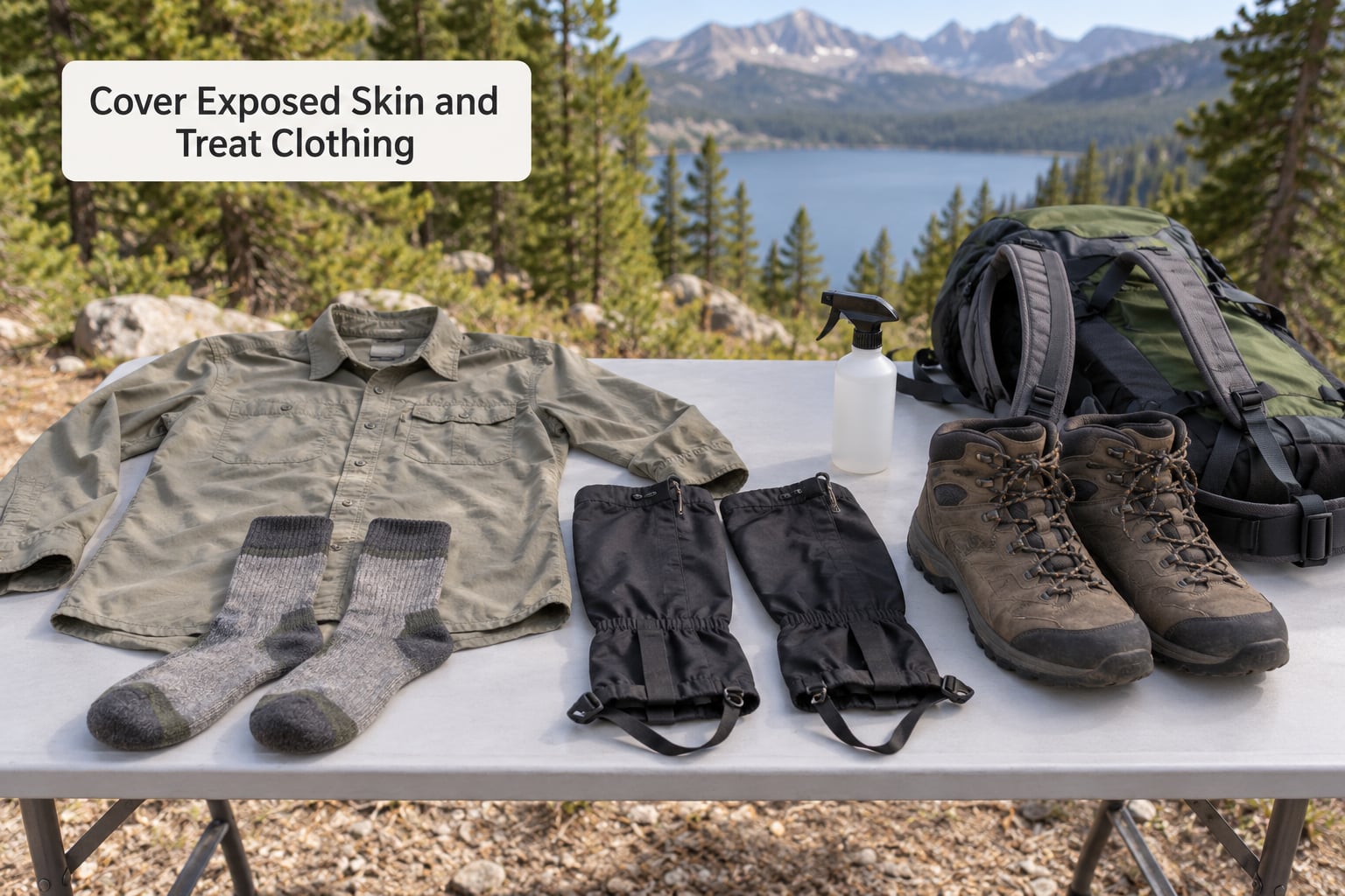 Cover Exposed Skin and Treat Clothing