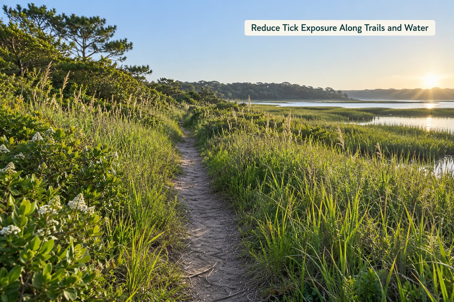 Reduce Tick Exposure Along Trails and Water