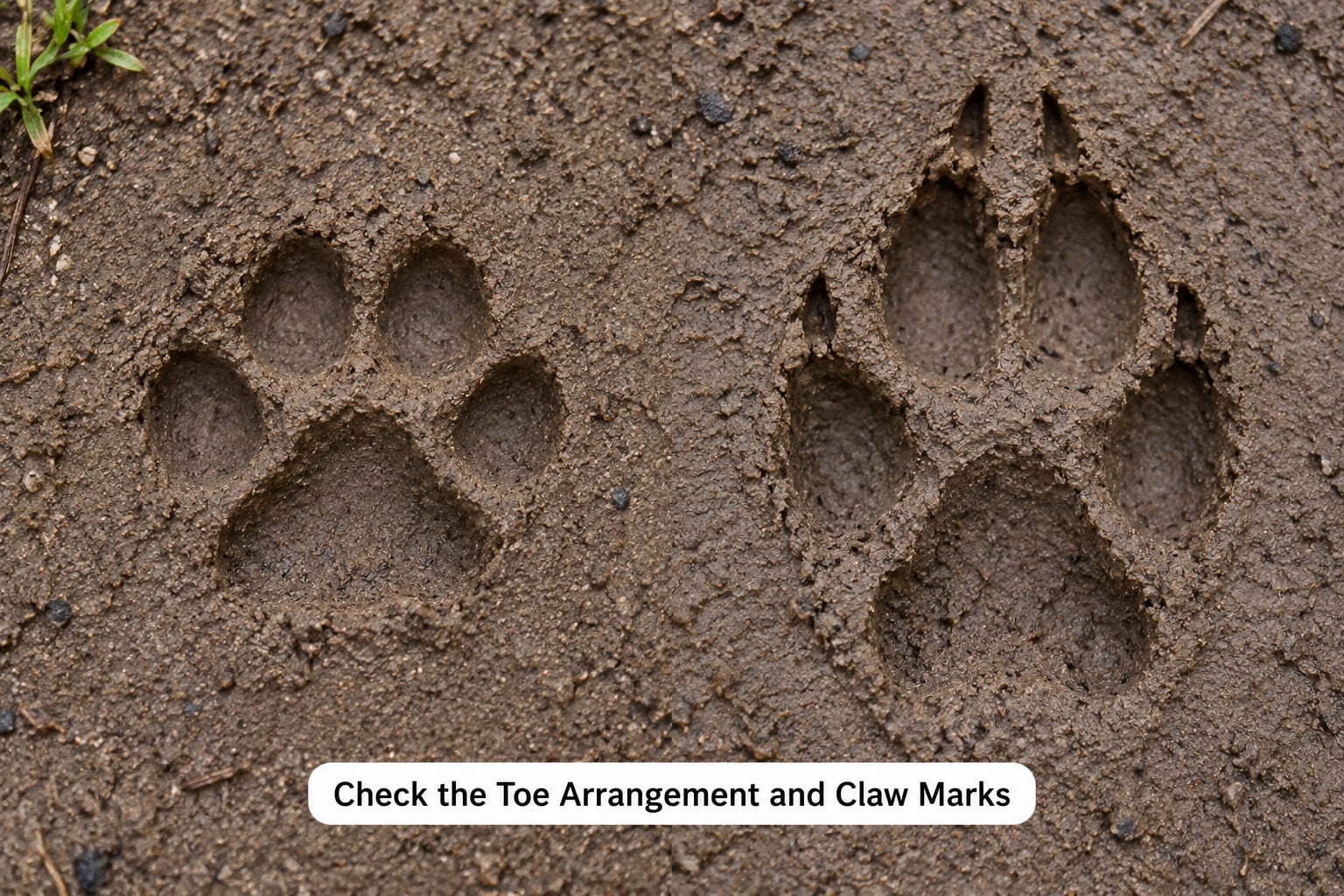 Check the Toe Arrangement and Claw Marks