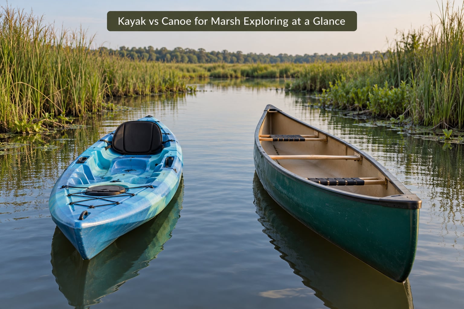 Kayak vs Canoe for Marsh Exploring at a Glance
