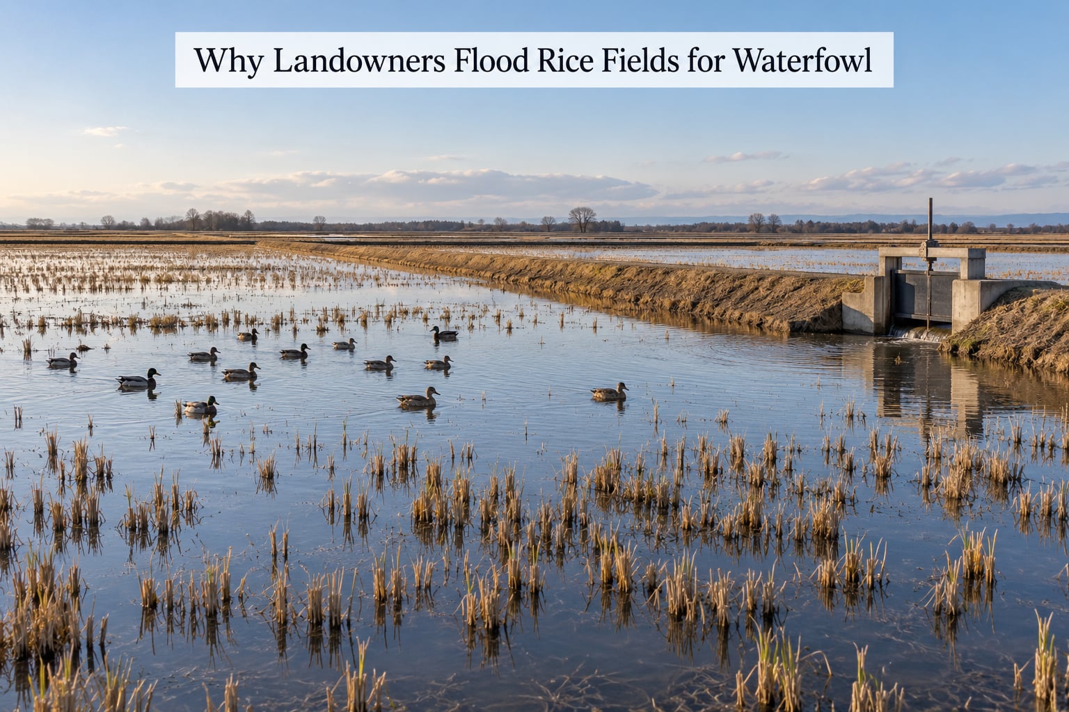 Why Landowners Flood Rice Fields for Waterfowl