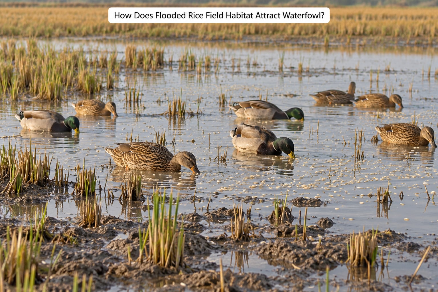 How Does Flooded Rice Field Habitat Attract Waterfowl?